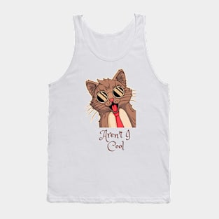 Cool and calm cat design Tank Top